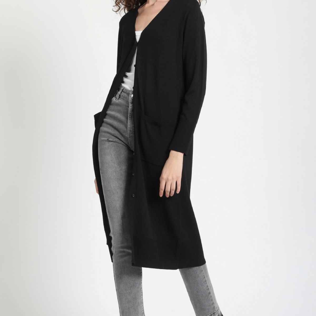 LIOLA - Tejido Largo Negro Liola