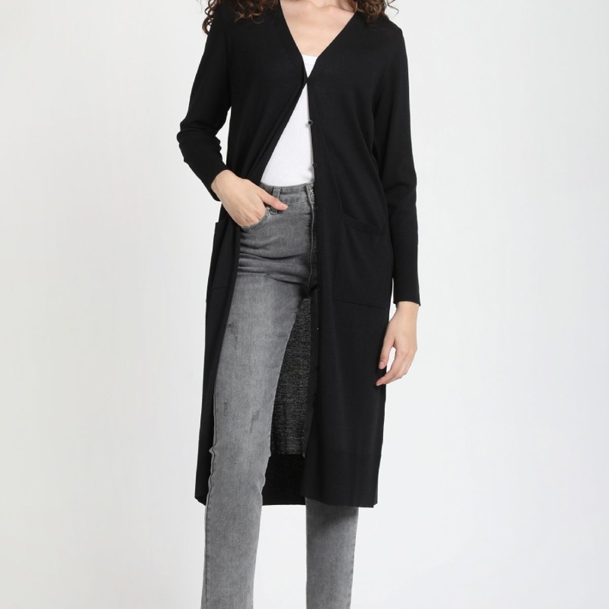 LIOLA - Tejido Largo Negro Liola