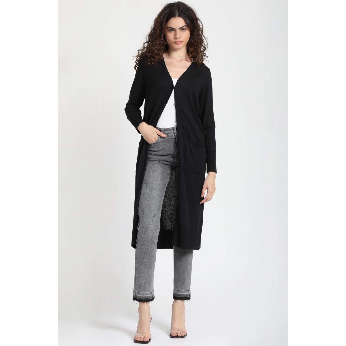 LIOLA - Tejido Largo Negro Liola