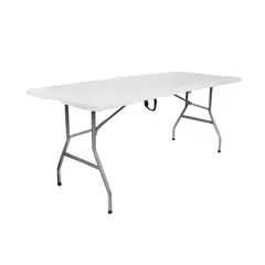 QRUBBER - Mesa Plegable Tipo Maleta Blanca