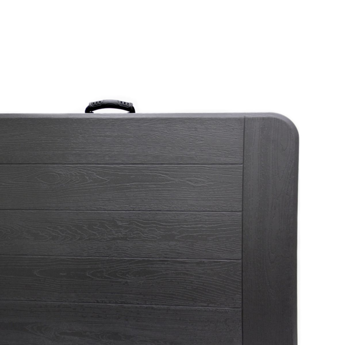 QRUBBER - Mesa Plegable Tipo Madera Gris oscuro QRubber