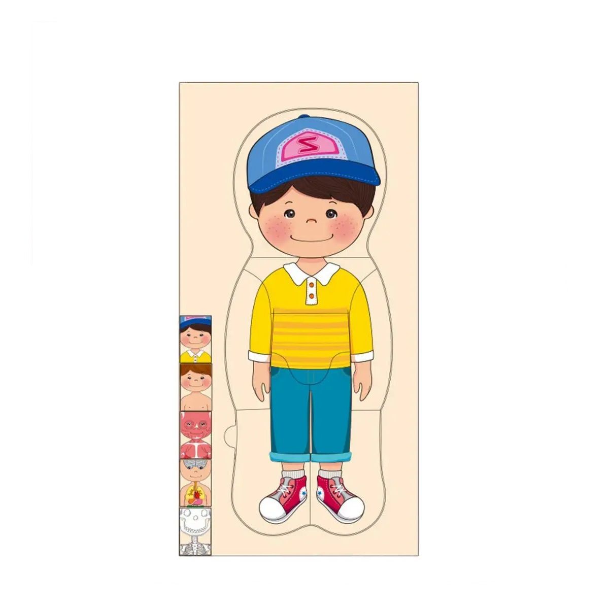 GENERICO - Rompecabezas Puzzles De Cuerpo Humano De Madera 5 En 1 Niño