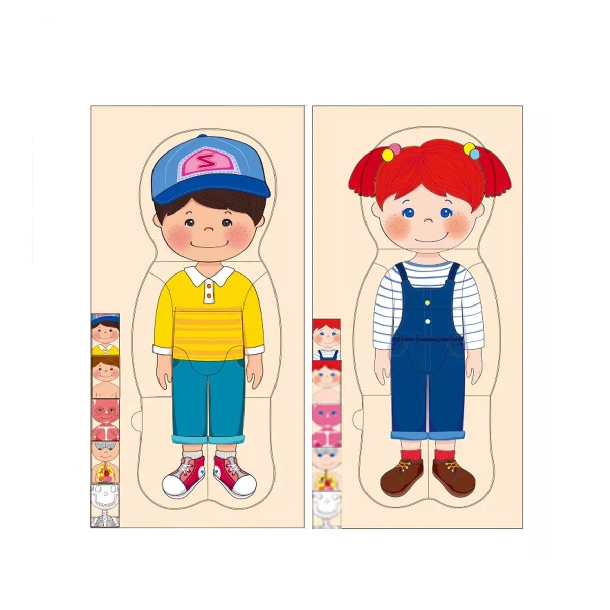 GENERICO - Rompecabezas Puzzles De Cuerpo Humano De Madera 5 En 1 Niña