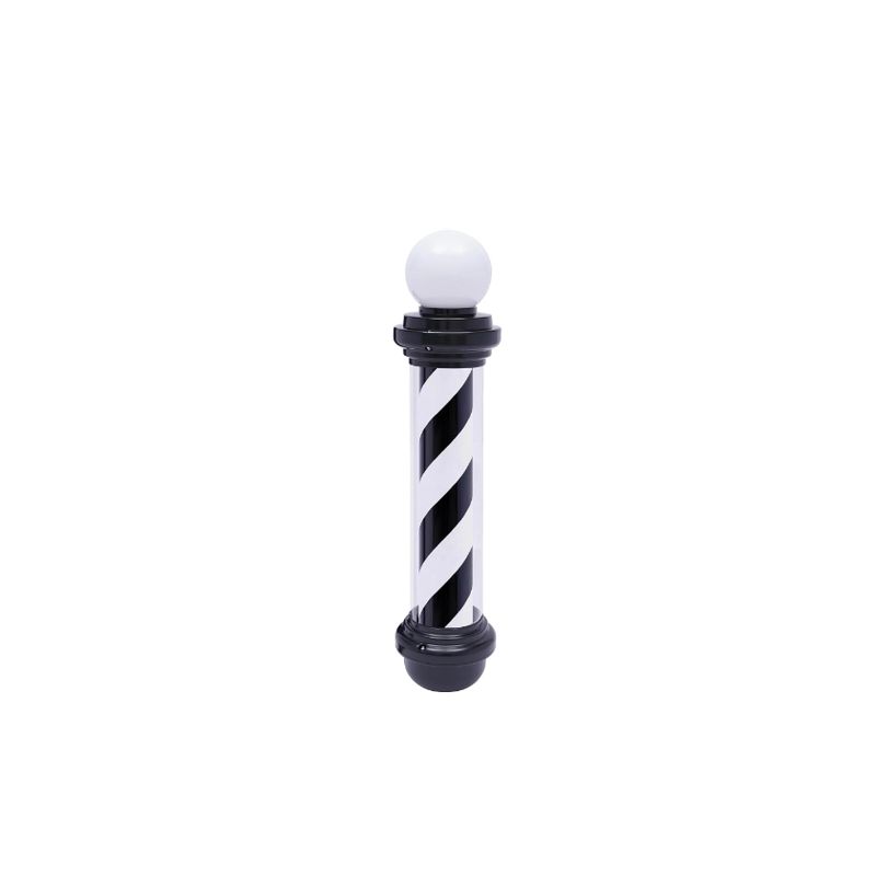 GENERICO - Poste Barbero Peluquería Barbería Luz Giratorio Pole Negro 88cm