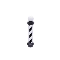 GENERICO - Poste Barbero Peluquería Barbería Luz Giratorio Pole Negro 88cm