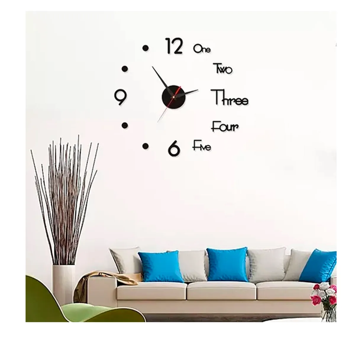 ESHOPANGIE - Reloj De Pared Mural 3d Decoración Para Casa Oficina