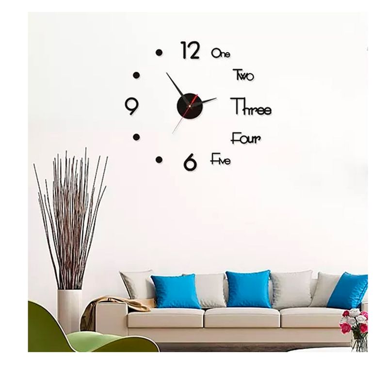 ESHOPANGIE - Reloj De Pared Mural 3d Decoración Para Casa Oficina