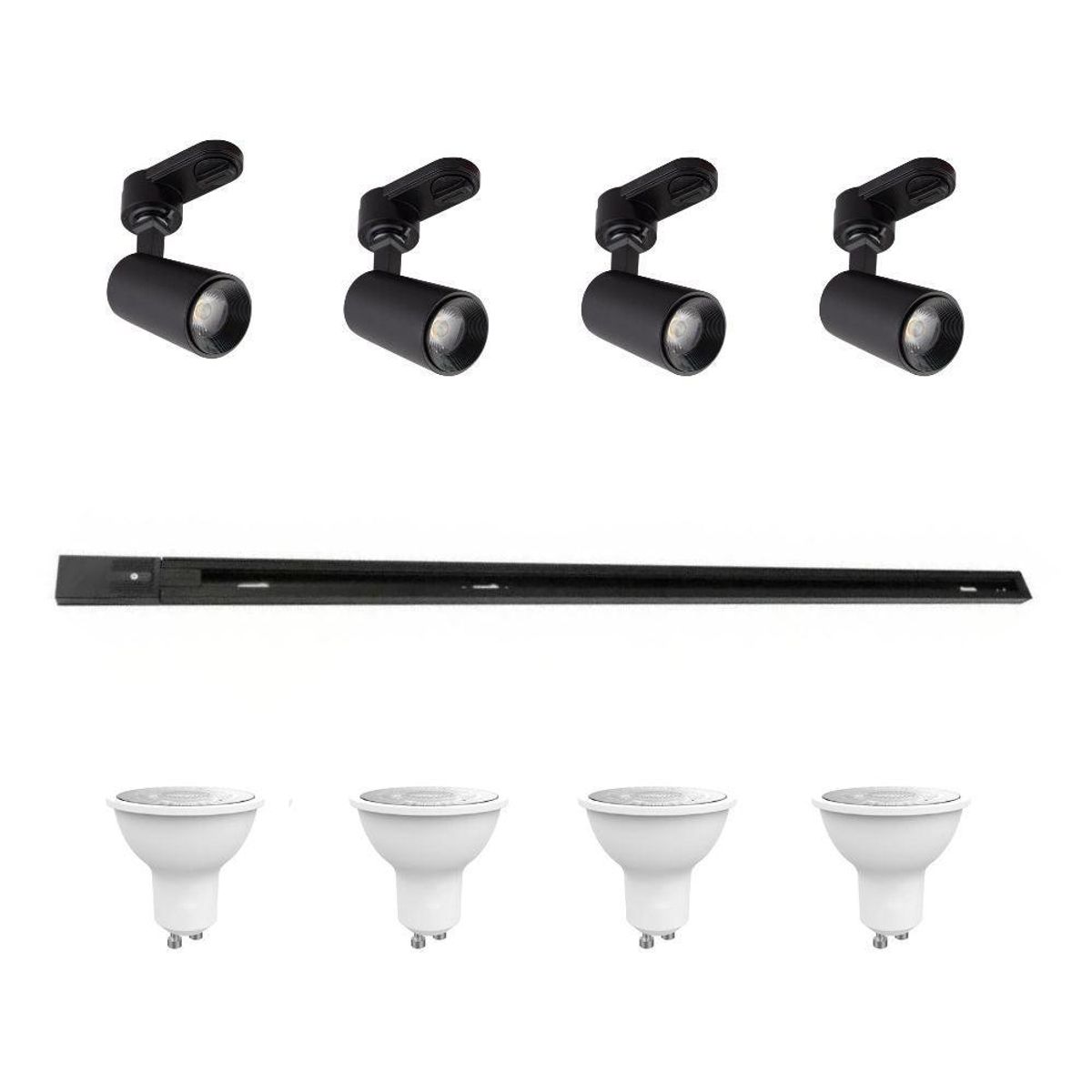 BOSCO - KIT DE RIEL ENERGIZADO NEGRO 2MT BOSCO