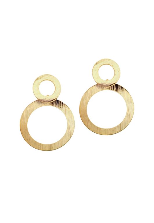 Aros Lia Gold Bano de Oro 24k Dorado TALLA UNICA