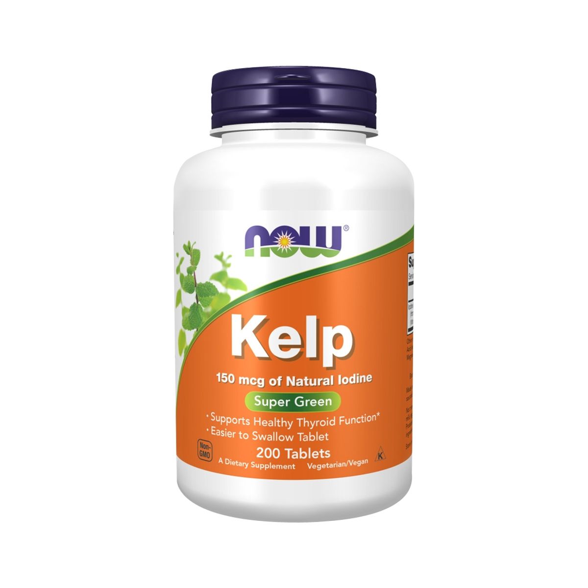 NOW - Kelp Natural Lodine 200 tabs - Now Foods