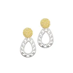 JOYAS MONTERO - Aros Barbara Baño de Oro 24k