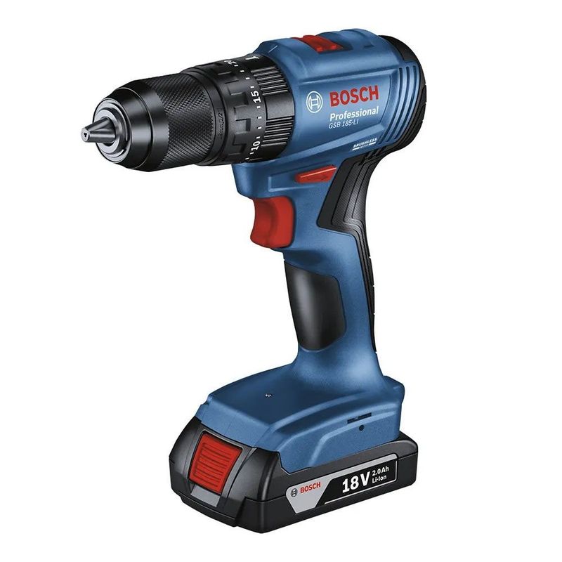 BOSCH - Taladro Atorn. Perc. Bosch 18V 2Ah.1Bat. Mod: GSB 185-LI.