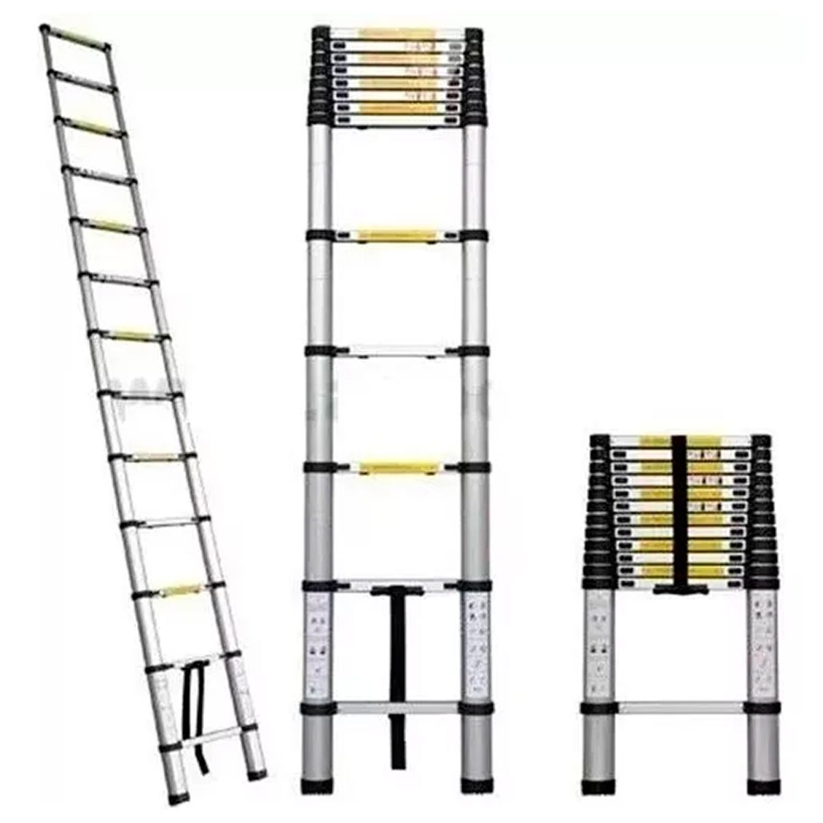 ESHOPANGIE - Escalera Telescopica Aluminio Retráctil 3.8 M Soporta 150kg