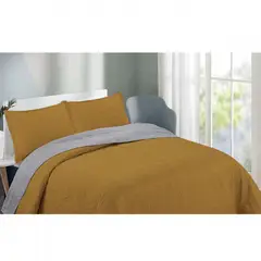 GENERICO - Cubrecama De Verano Quilt queen mostaza diseño