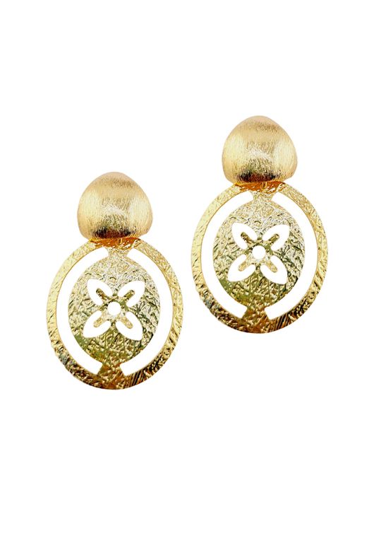 Aros Fer Gold Bano de Oro 24k Dorado TALLA UNICA
