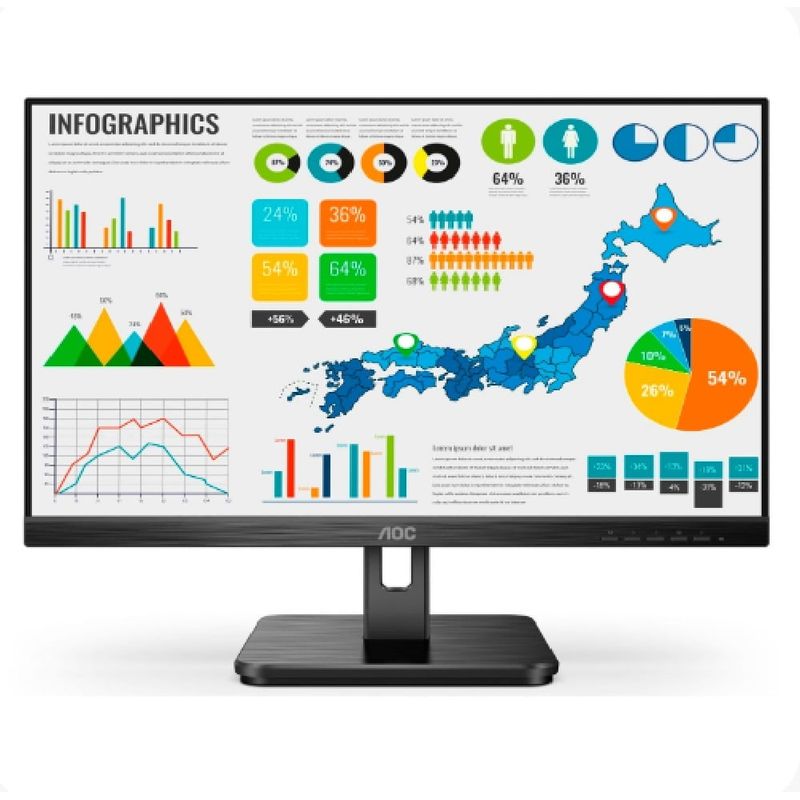 AOC - Monitor AOC 27E2H 27" 1920x1080 HDMI/VGA IPS FHD Plano