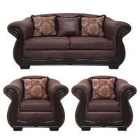 Living Con Resorte Estructural Búfalo 5 Cuerpos 3+1+1 Envejecido