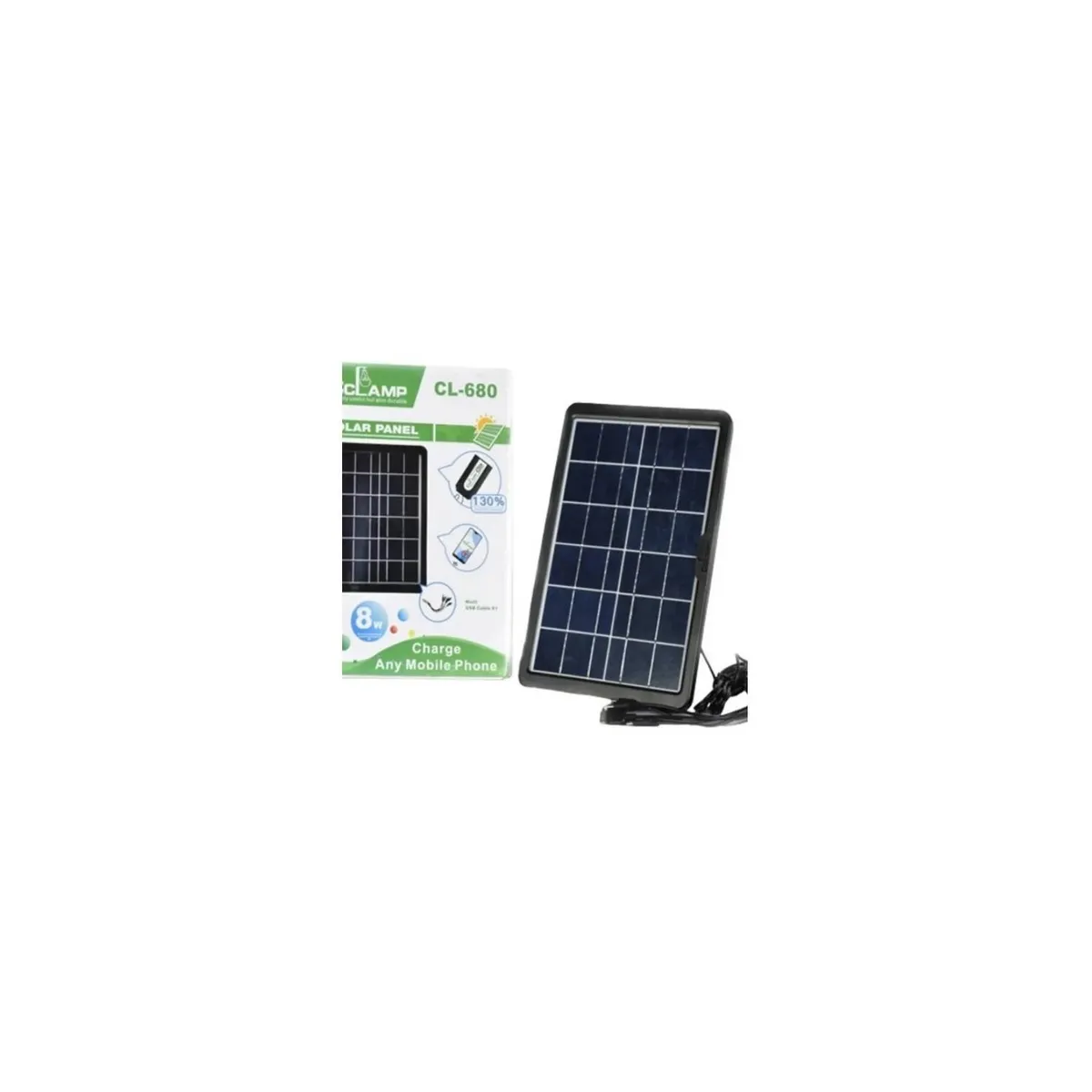 GENERICO - Cargador Panel Solar 8w 6v Celular Energía Solar Cl-680