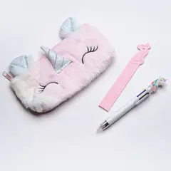 GENERICO - Estuche kawaii de unicornio con lapiz