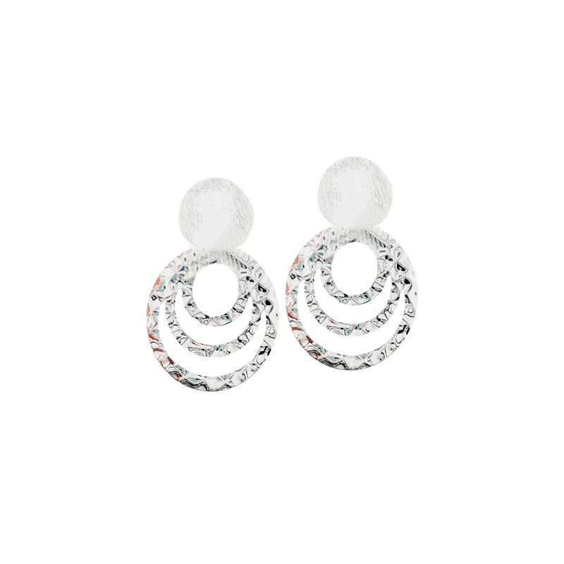 JOYAS MONTERO - Aros Lola Baño de Oro Blanco   24k