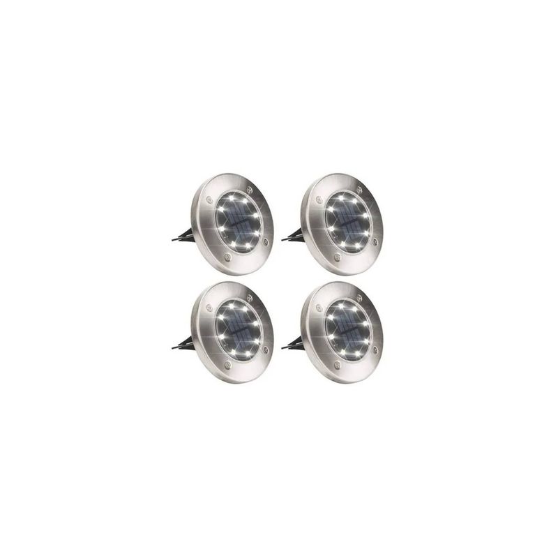 GENERICO - Pack X4 Faroles Luz Led Solar Con Estaca Exterior Jardin