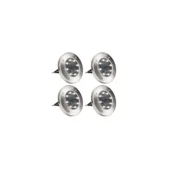 GENERICO - Pack X4 Faroles Luz Led Solar Con Estaca Exterior Jardin