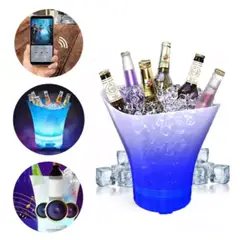 GENERICO - Cubeta Hielera Con Luz Led 5l Parlante Para Fiesta Bar