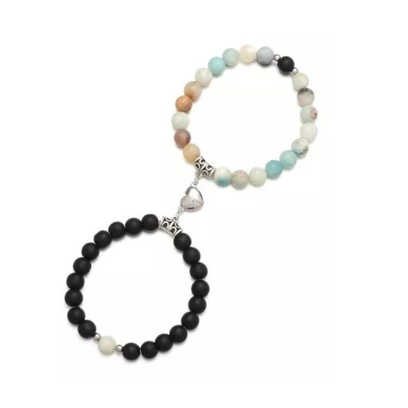 GENERICO - Pulseras Para Parejas Con Imán Corazón Regalo