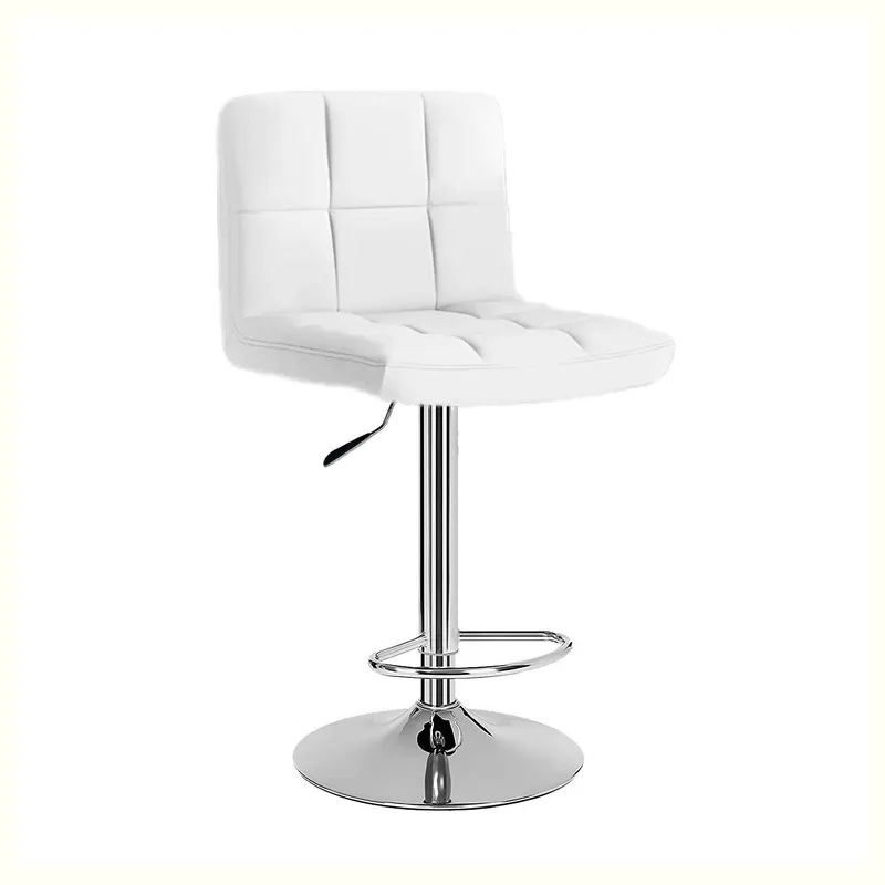 GENERICO - Piso Bar Taburete Elegante Metálico Moderno Blanco sw013