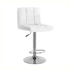 GENERICO - Piso Bar Taburete Elegante Metálico Moderno Blanco sw013