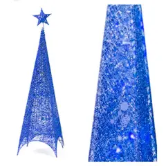 UNIVERSAL - ARBOL PIRAMIDE 3 LADOS 2.10 MTS AZUL