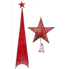 UNIVERSAL - ARBOL PIRAMIDE 3 LADOS 1,80 MTS ROJO