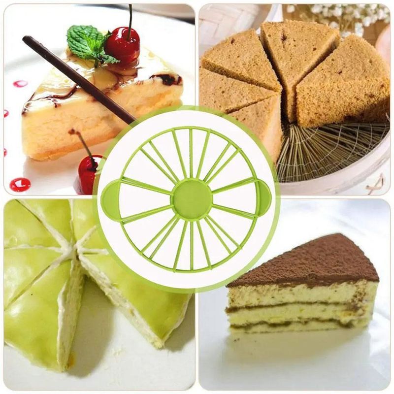 GENERICO - Cortador Torta Porcionador Pastel Queque Reposteria 10-12 Verde