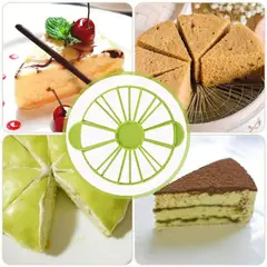 GENERICO - Cortador Torta Porcionador Pastel Queque Reposteria 10-12 Verde
