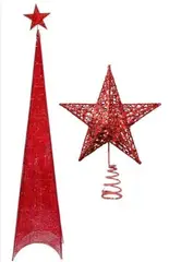UNIVERSAL - ARBOL PIRAMIDE 3 LADOS 2.10 MTS ROJO