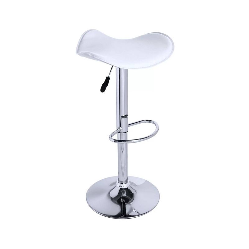 GENERICO - Pack 2 piso Bar Taburete Elegante Metálico Moderno Blanco 2sw015
