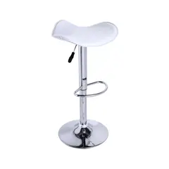 GENERICO - Pack 2 piso Bar Taburete Elegante Metálico Moderno Blanco 2sw015