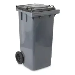GENERICO - Basurero Tapa Y Ruedas 120 Litros Industrial Gris