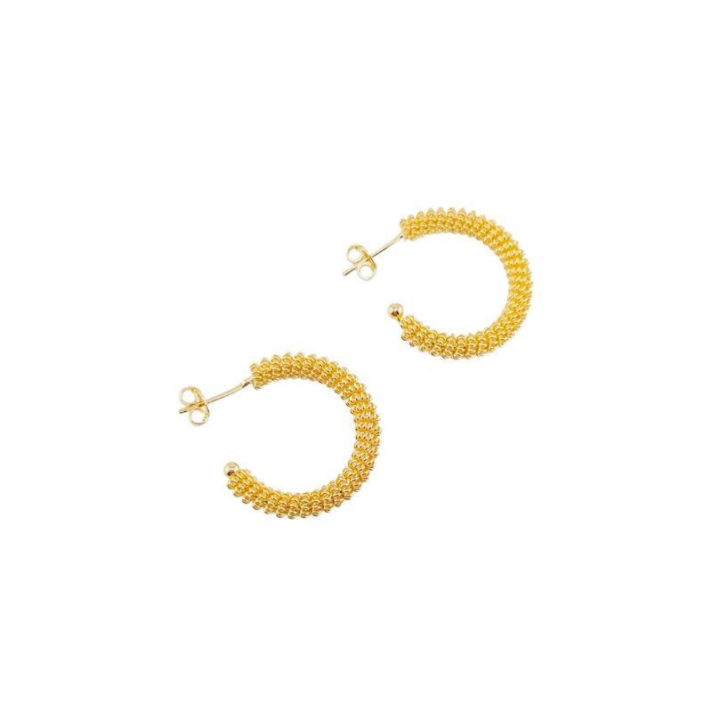 JOYAS MONTERO - Aros Anny Gold Baño de Oro 24k