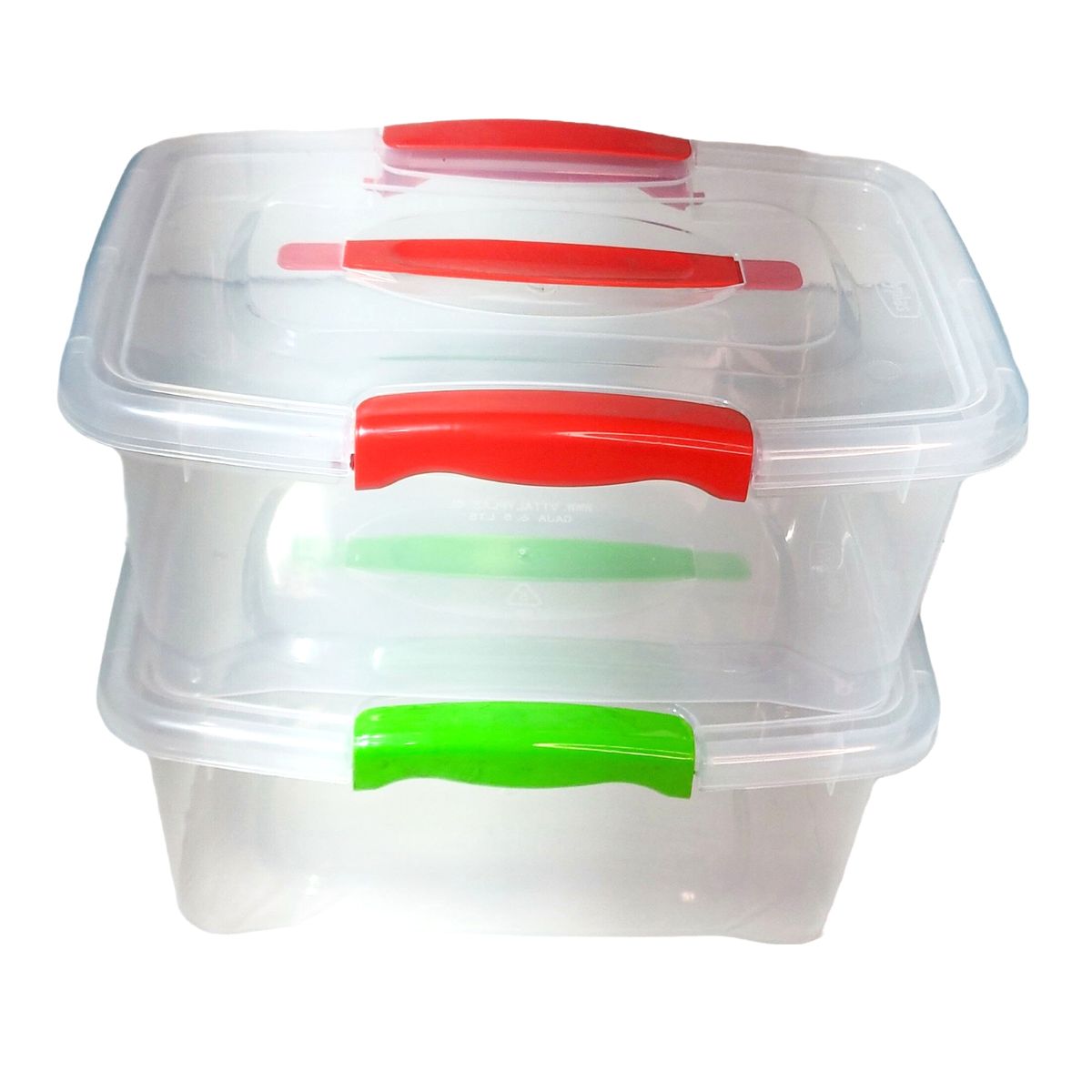 GENERICO - set  3 cajas almacenamiento 6 litros incolora