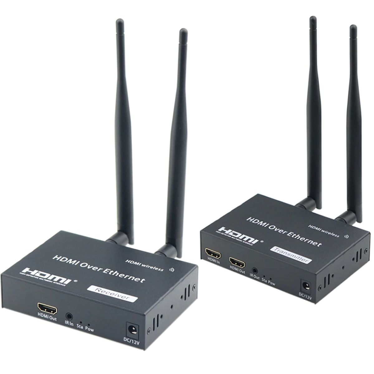 GENERICO - Extensor De Video A Hdmi Inalambrico 200 Metros  Negro