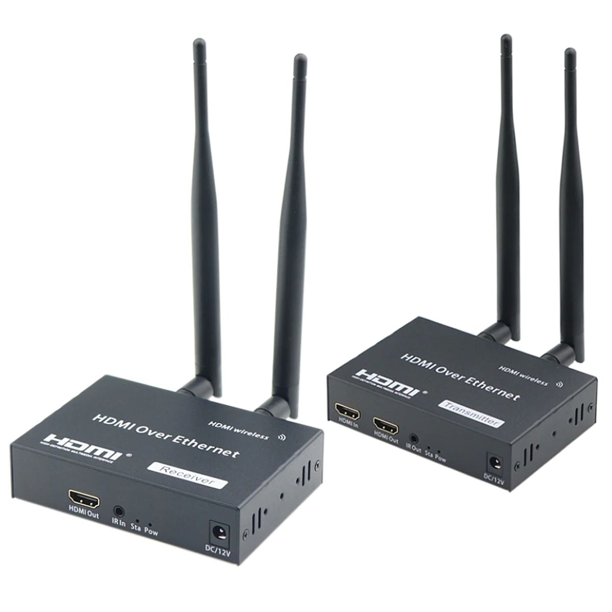 GENERICO - Extensor De Video A Hdmi Inalambrico 200 Metros  Negro