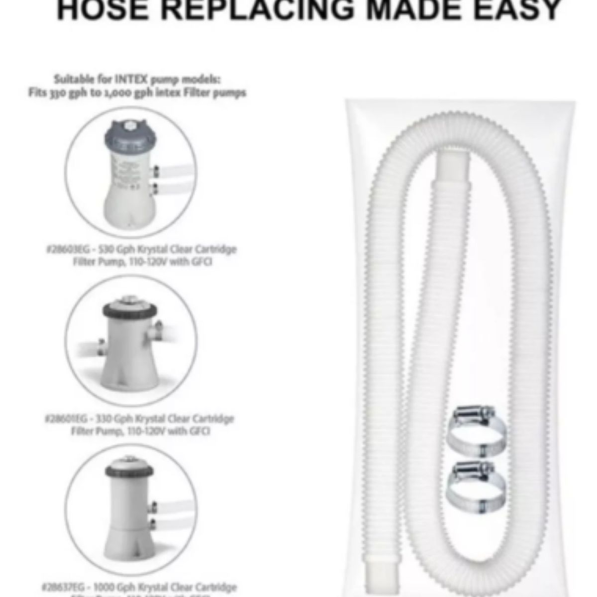 GENERICO - Kit 2 Manguera Filtro Piscina Bestway Intex Universal 150cm