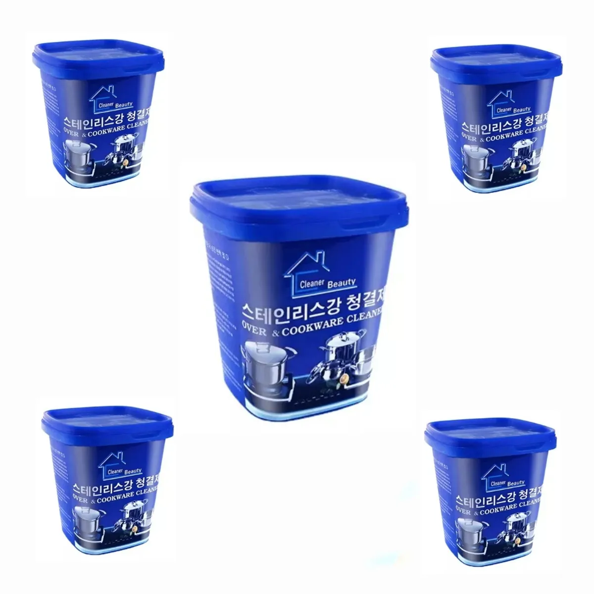 GENERICO - Pack 5 Limpia Olla Multiuso Pasta Crema Magic Limpiador Acer