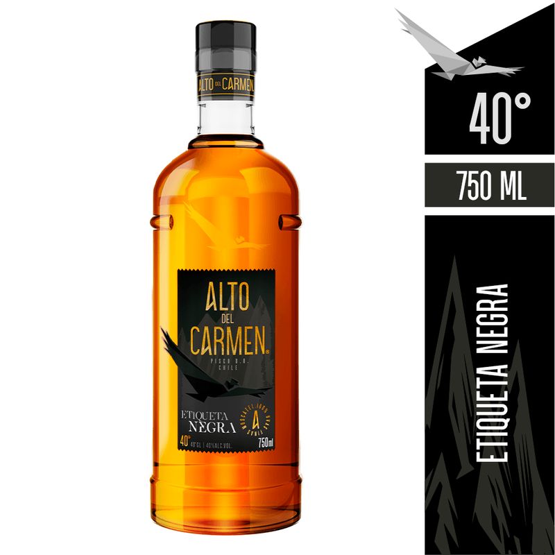 ALTO DEL CARMEN - Pisco Alto Del Carmen Etiqueta Negra 40° 750Cc