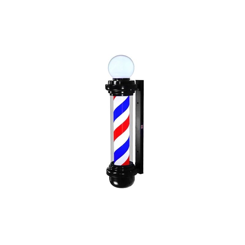 GENERICO - Poste Barbero Peluquería Barbería Luz Giratorio Pole Colores 88cm