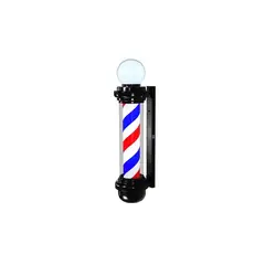 GENERICO - Poste Barbero Peluquería Barbería Luz Giratorio Pole Colores 88cm