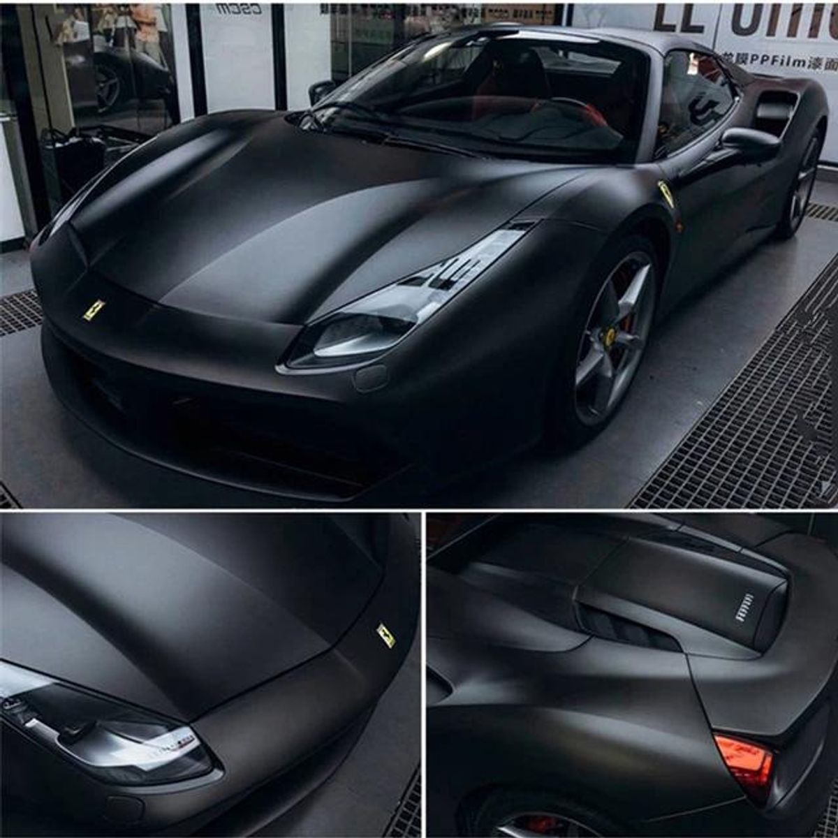 GENERICO - Papel vinilo autoadhesivo decorativo tunnig color negro mate