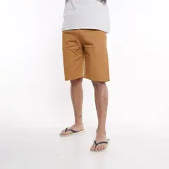 GANGSTER - Short Canvas Bermudas Knee Mostaza