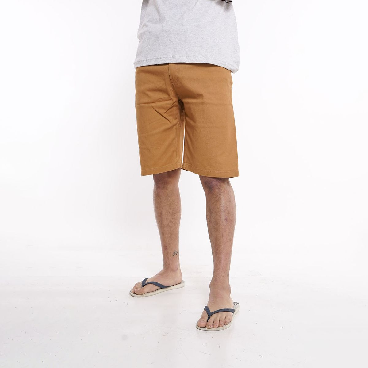 GANGSTER - Short Canvas Bermudas Knee Mostaza Gangster